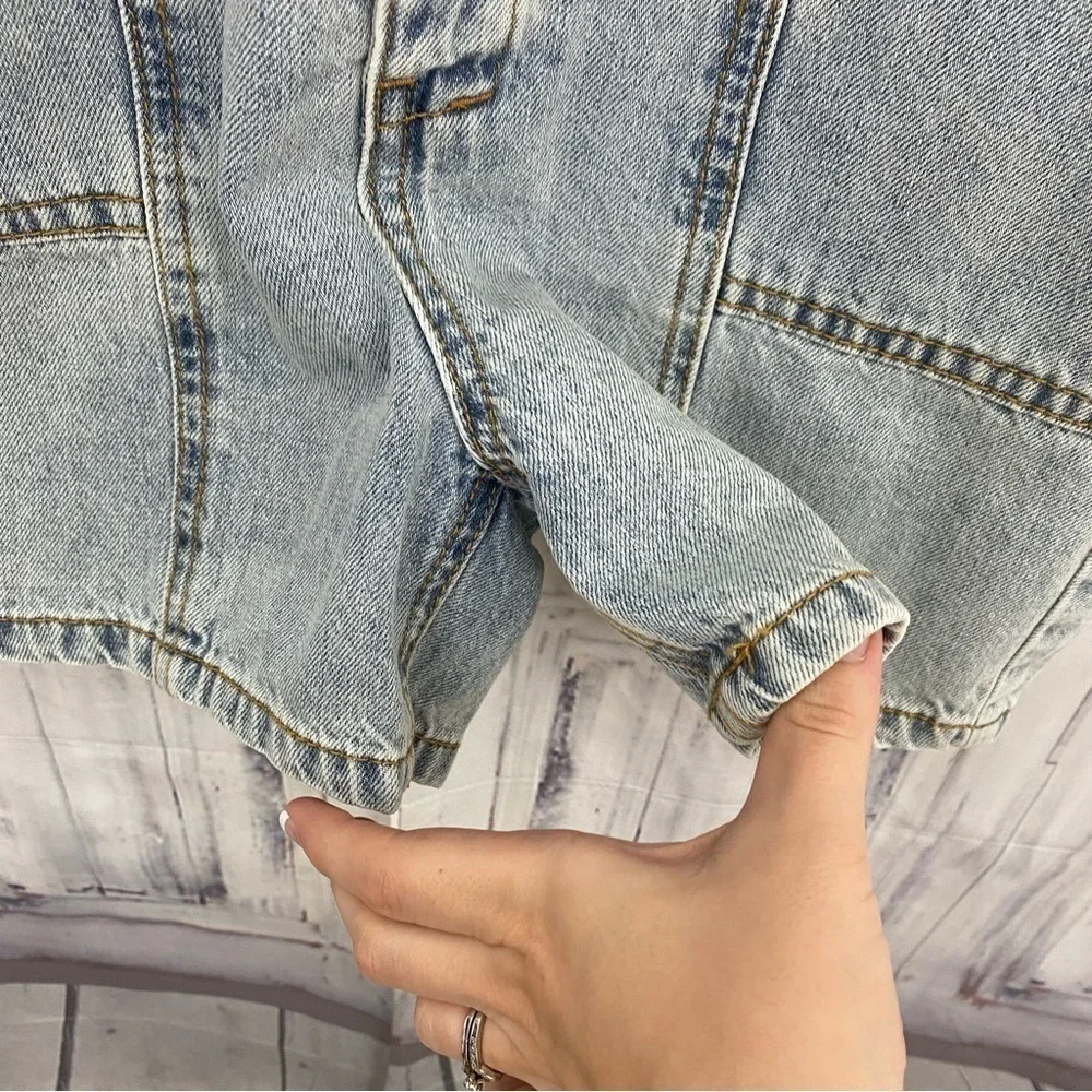 Chelsea & Violet Big Girls Size Large 1 Piece Denim Button Front Tie Back Romper - Picture 4 of 11